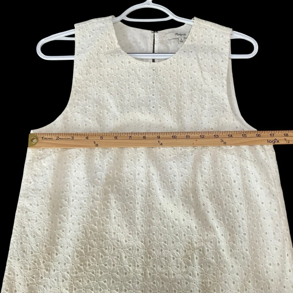 Madewell Eyelet Cotton Sleeveless Top White Size Small - Picture 5 of 7